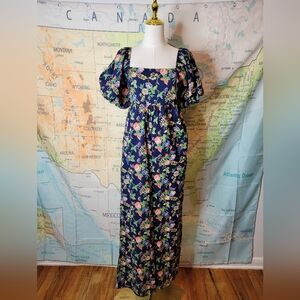 Adorable Floral Puff Sleeve Jumper By &merci Size L